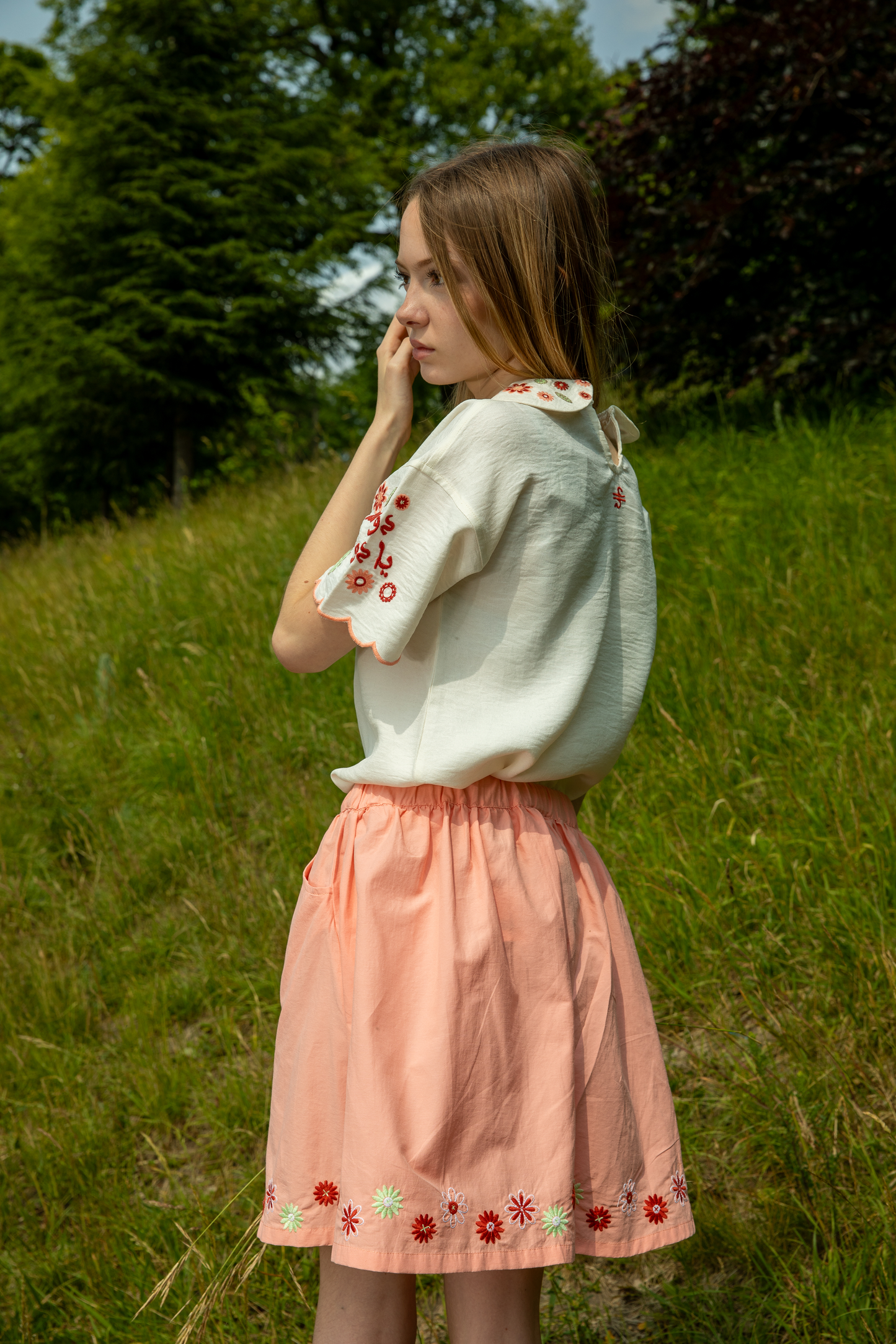 Doha Girls Peach Skirt