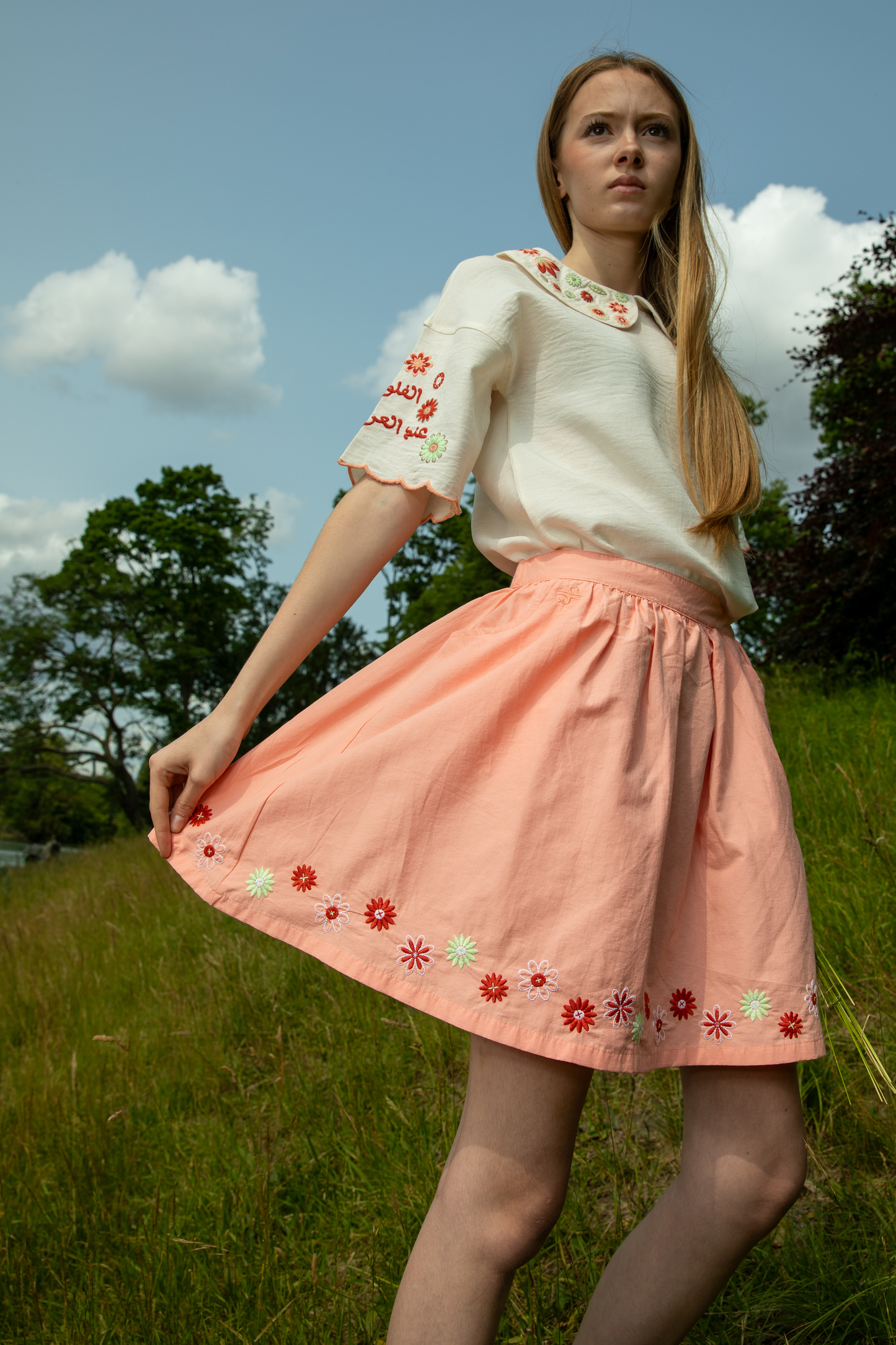 Doha Girls Peach Skirt