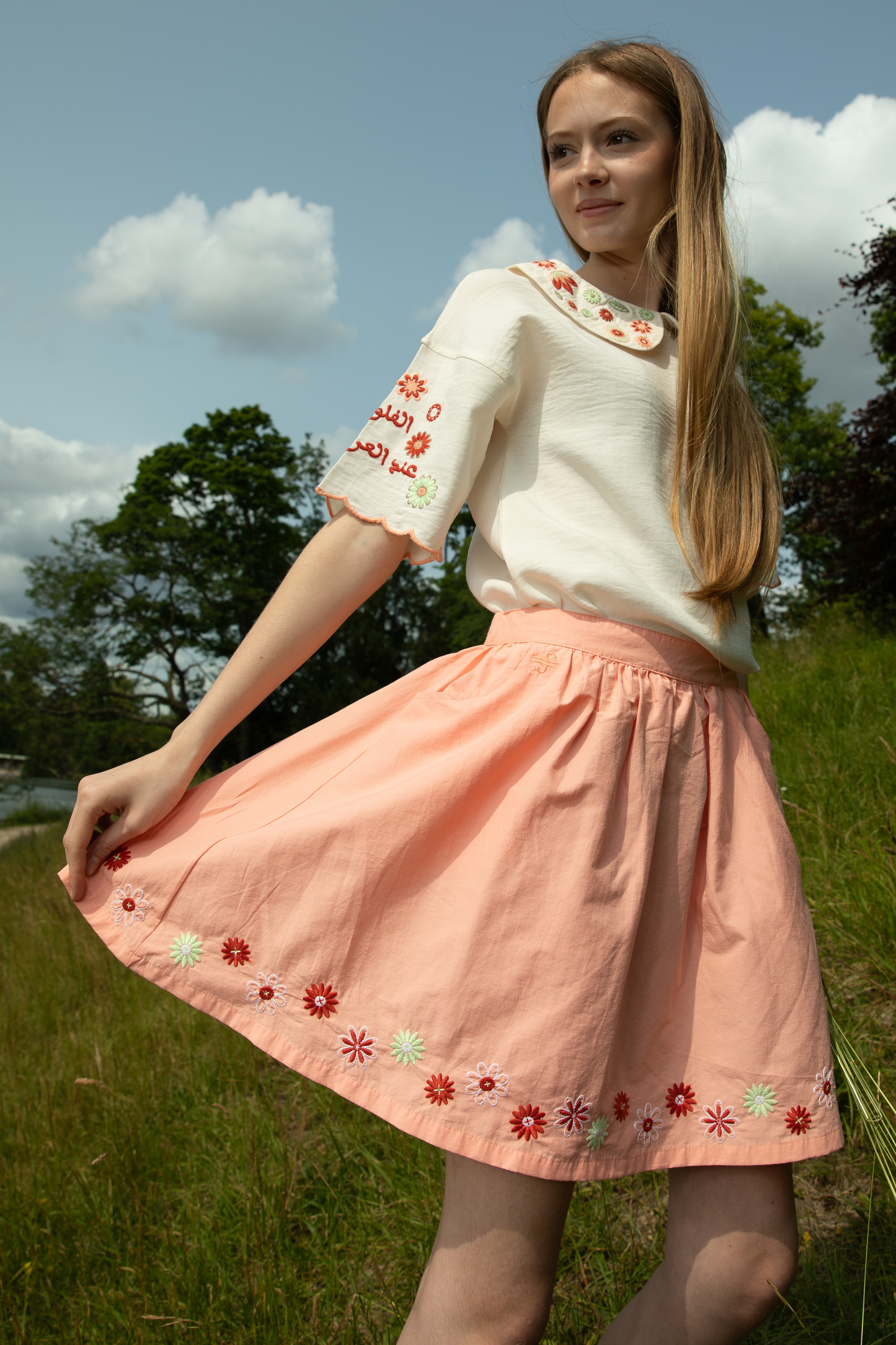 Doha Girls Peach Skirt