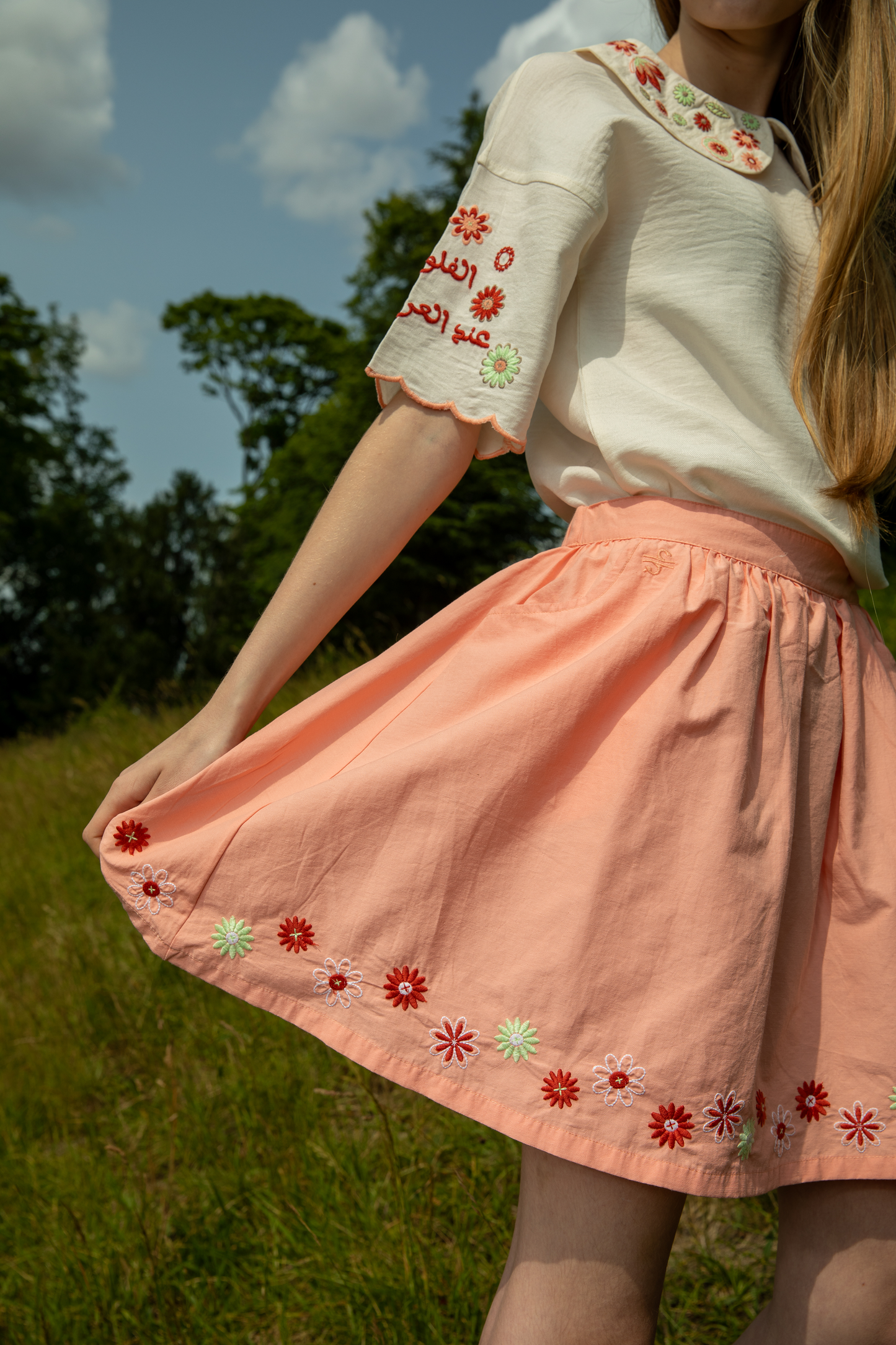 Doha Girls Peach Skirt
