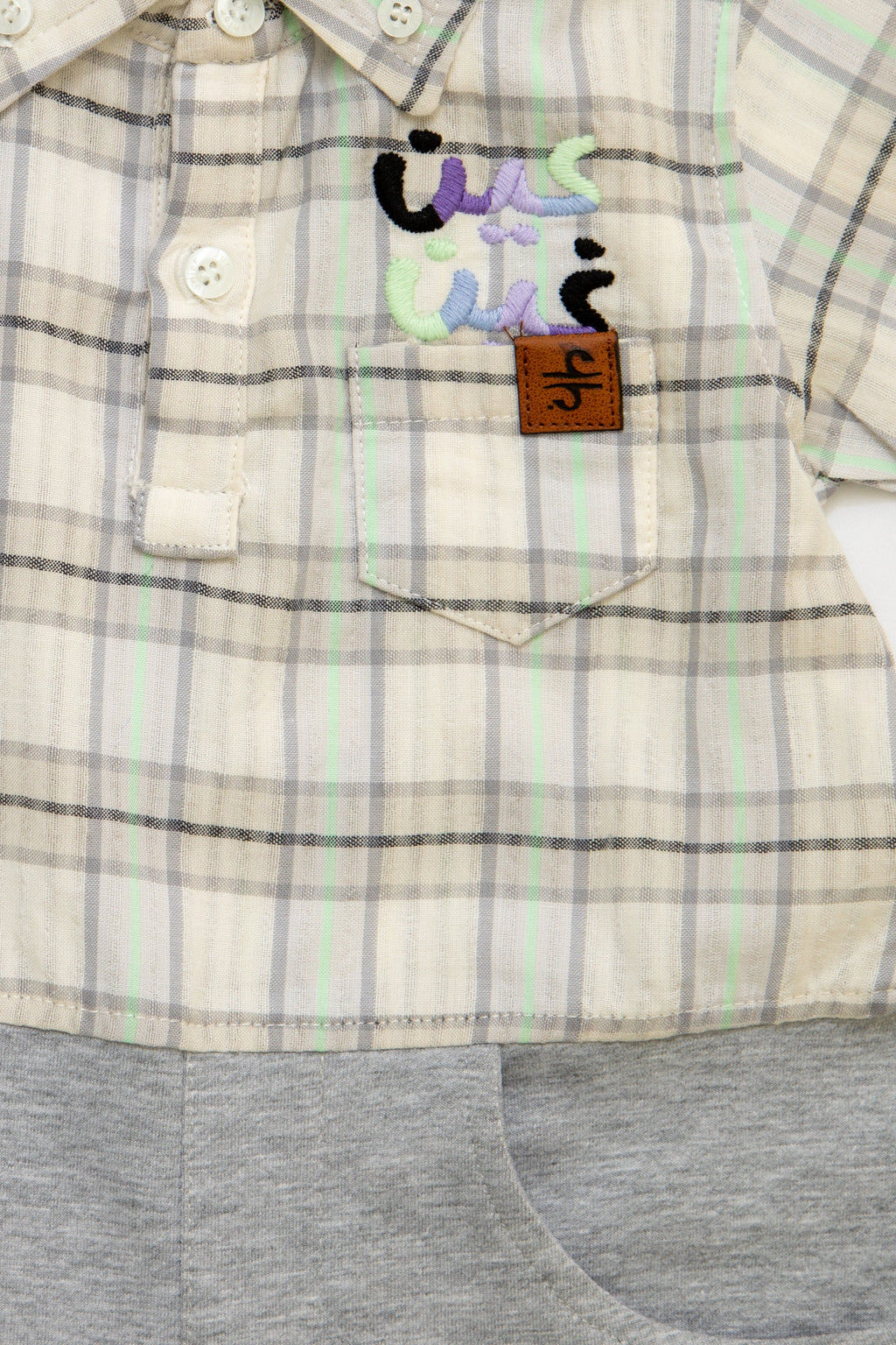 Checkered Baby Boy Overall