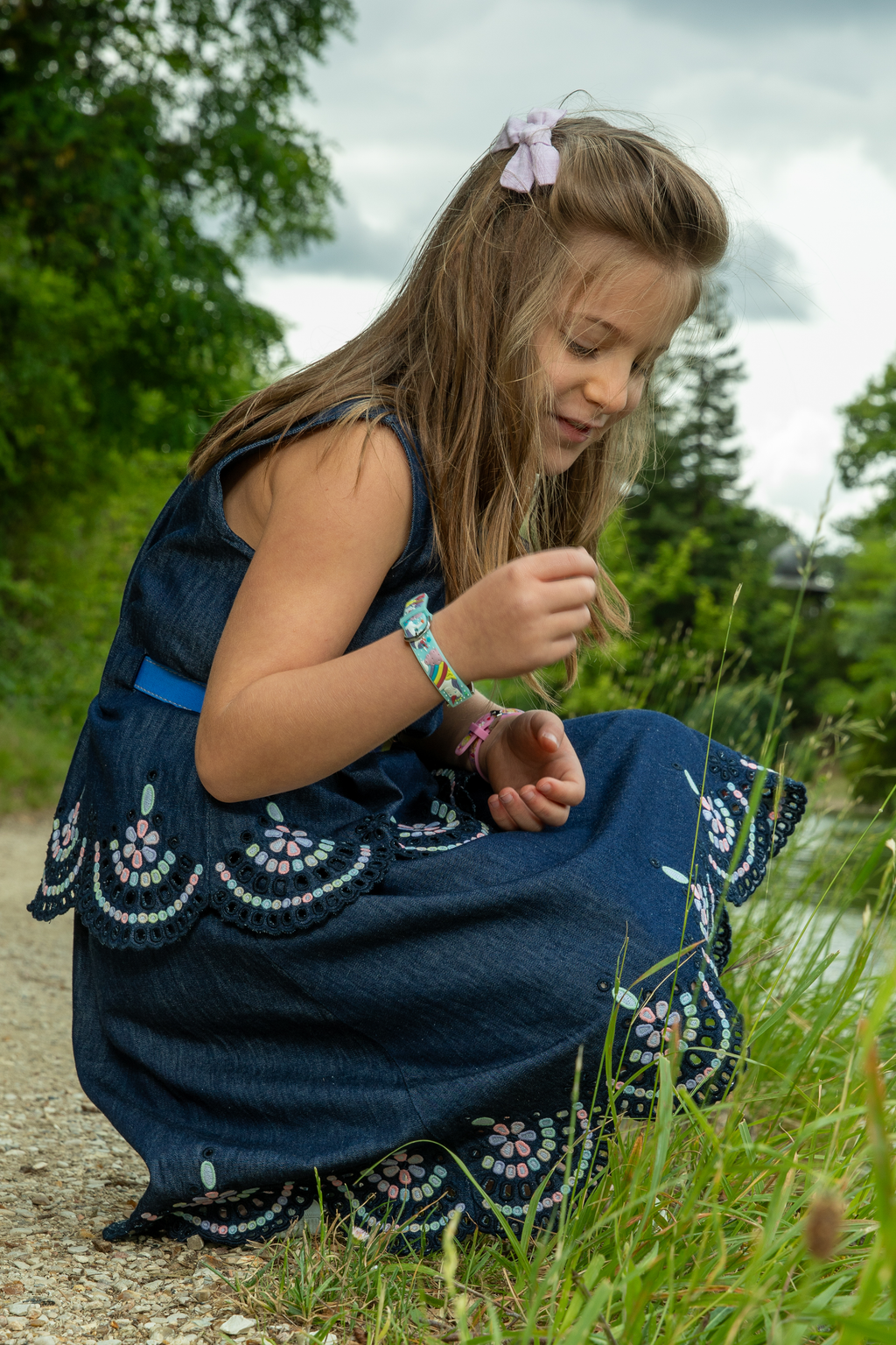 فستان جينز بناتي "يمر طيفك في خيالي"
