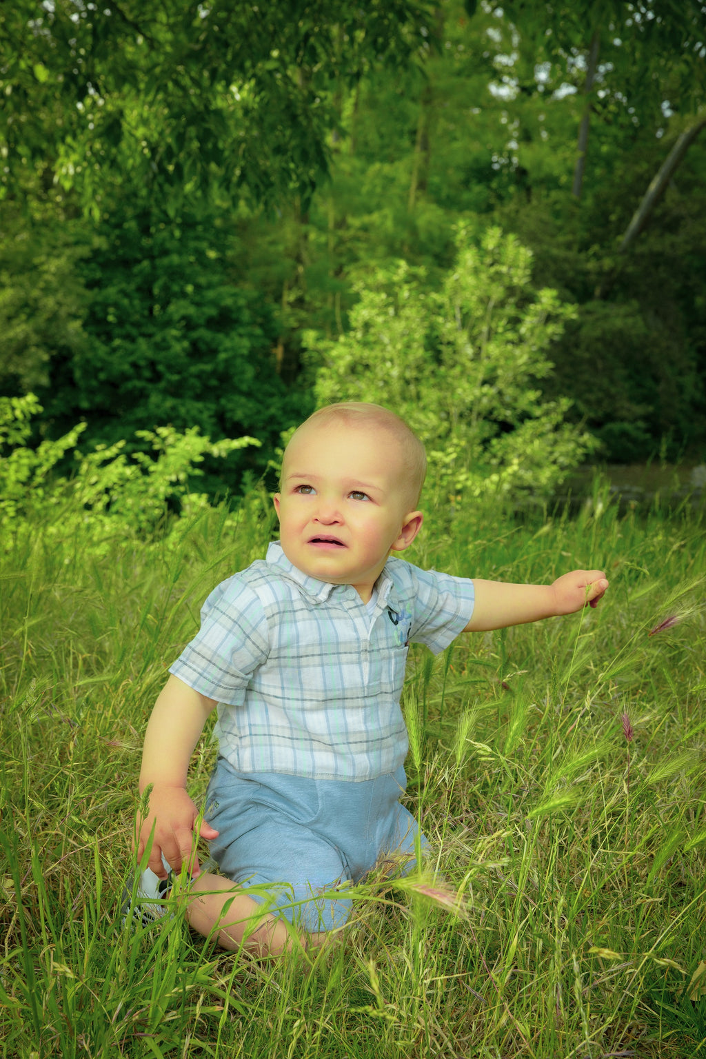 Checkered Baby Boy Overall