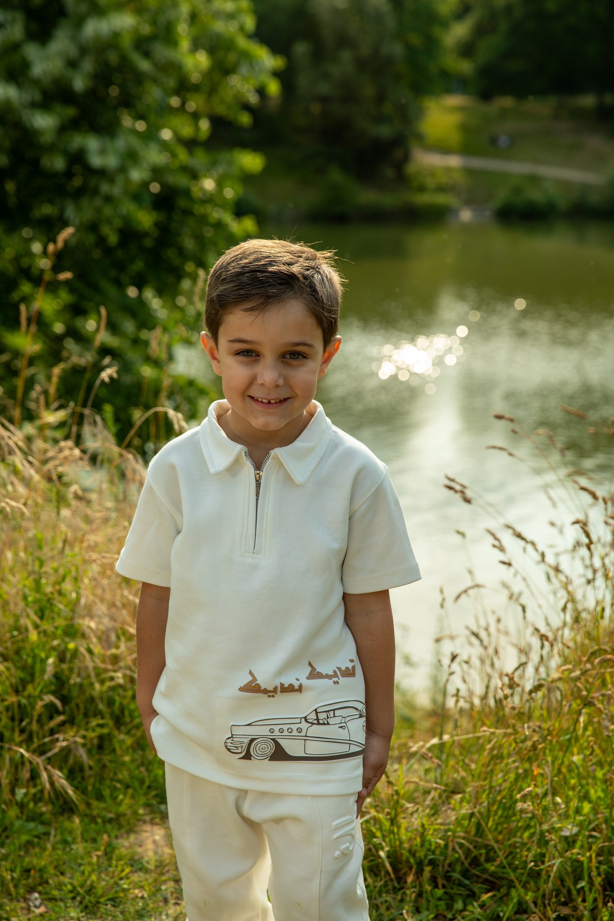 Old is Gold Boys White Polo T shirt