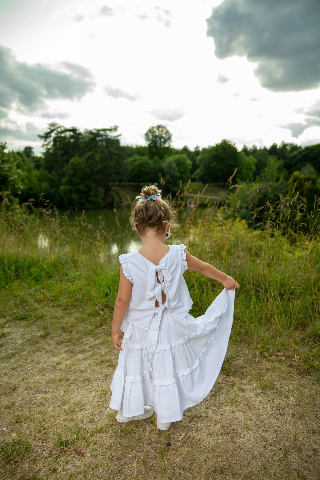 Alo 60's White Ruffled Skirt