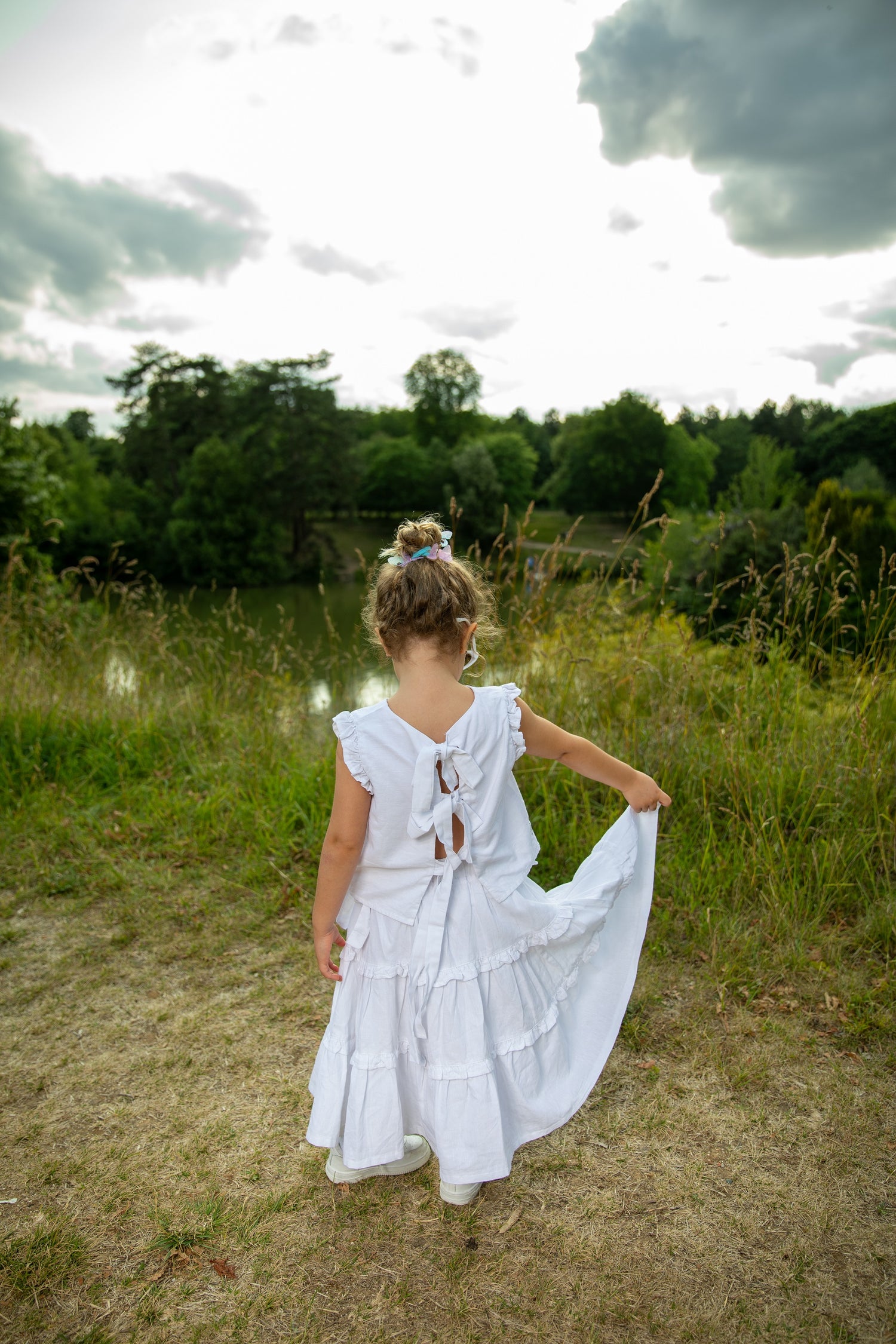 Alo 60's White Ruffled Skirt
