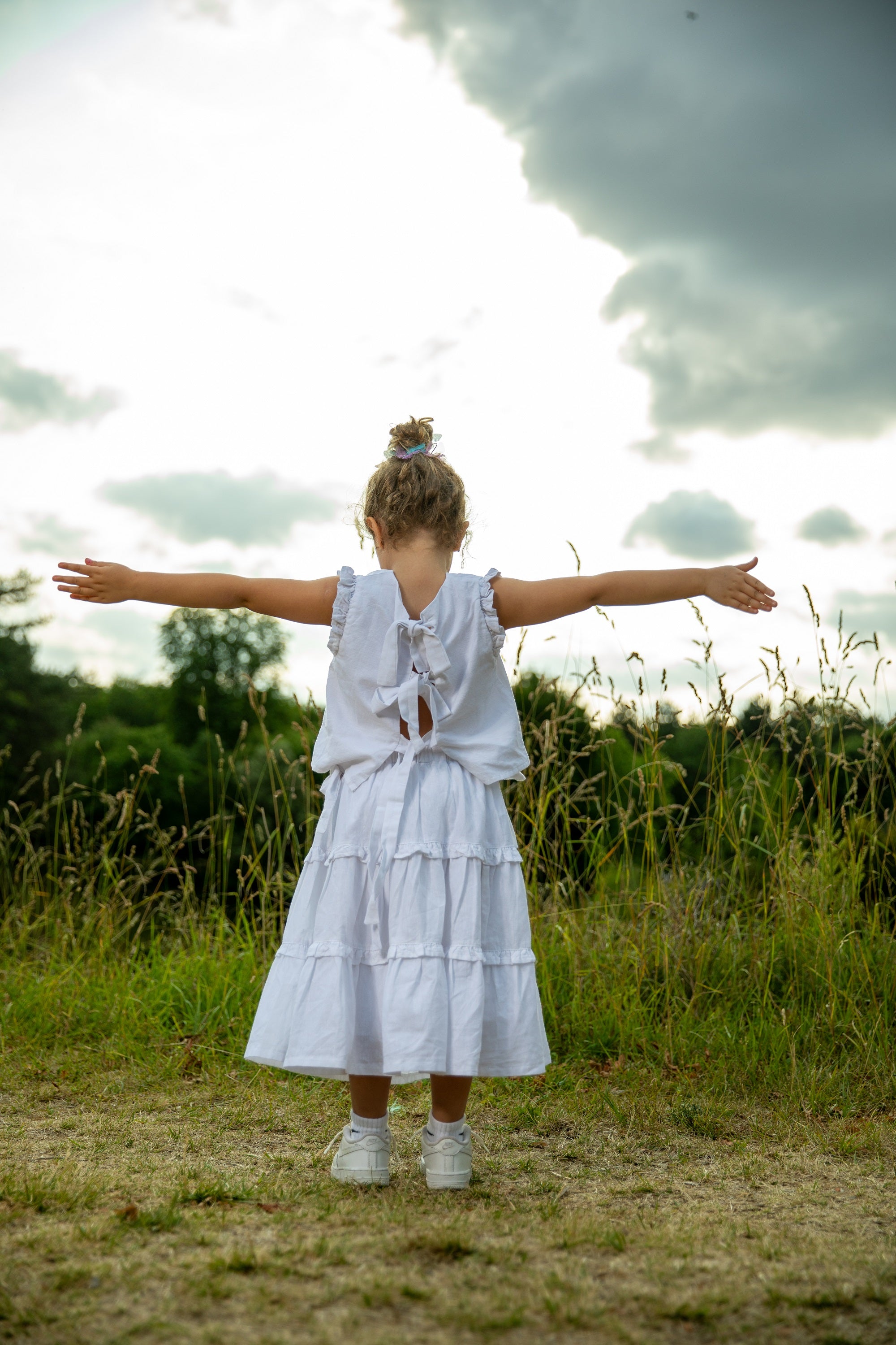 Alo 60's White Ruffled Skirt