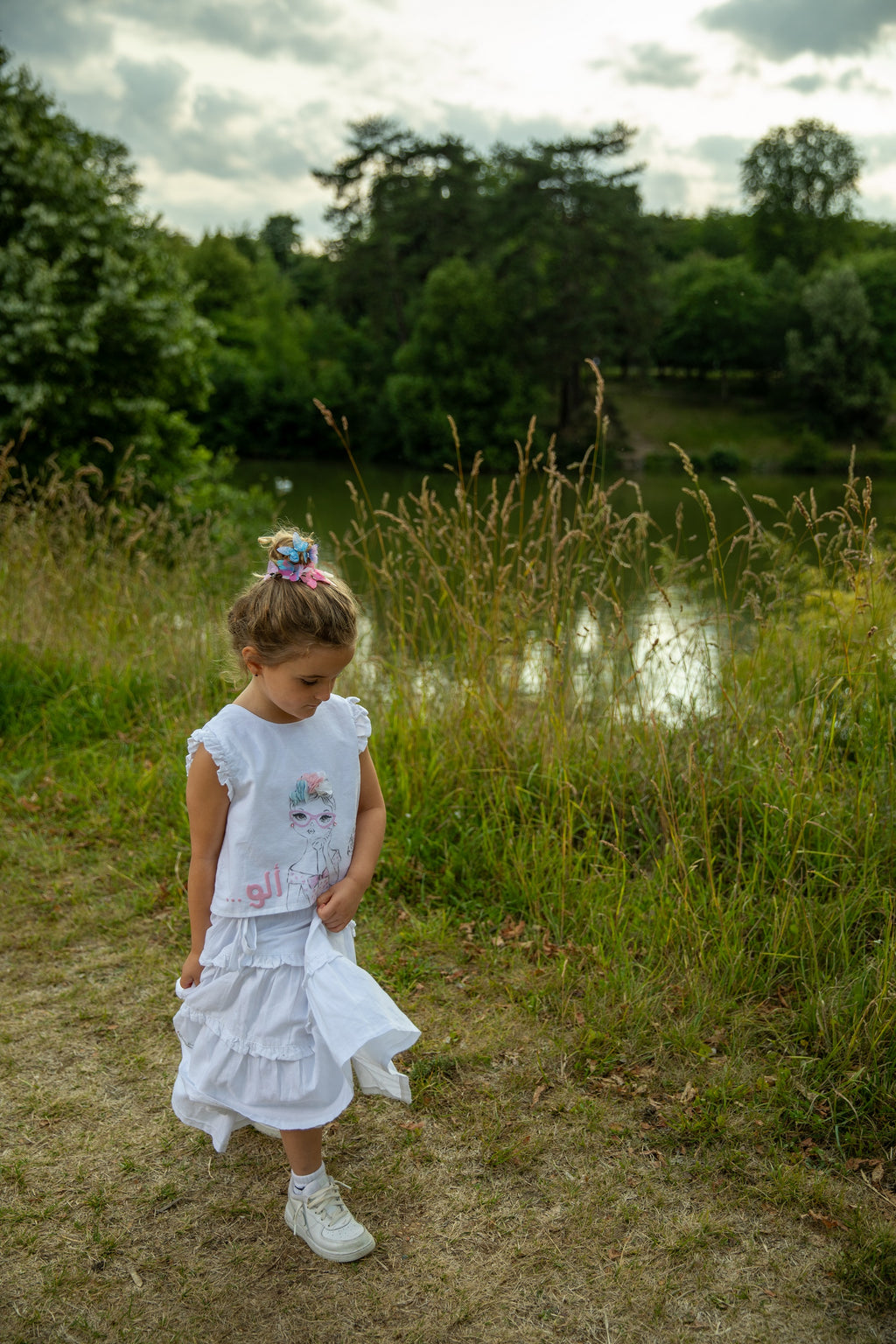 Alo 60's White Ruffled Skirt
