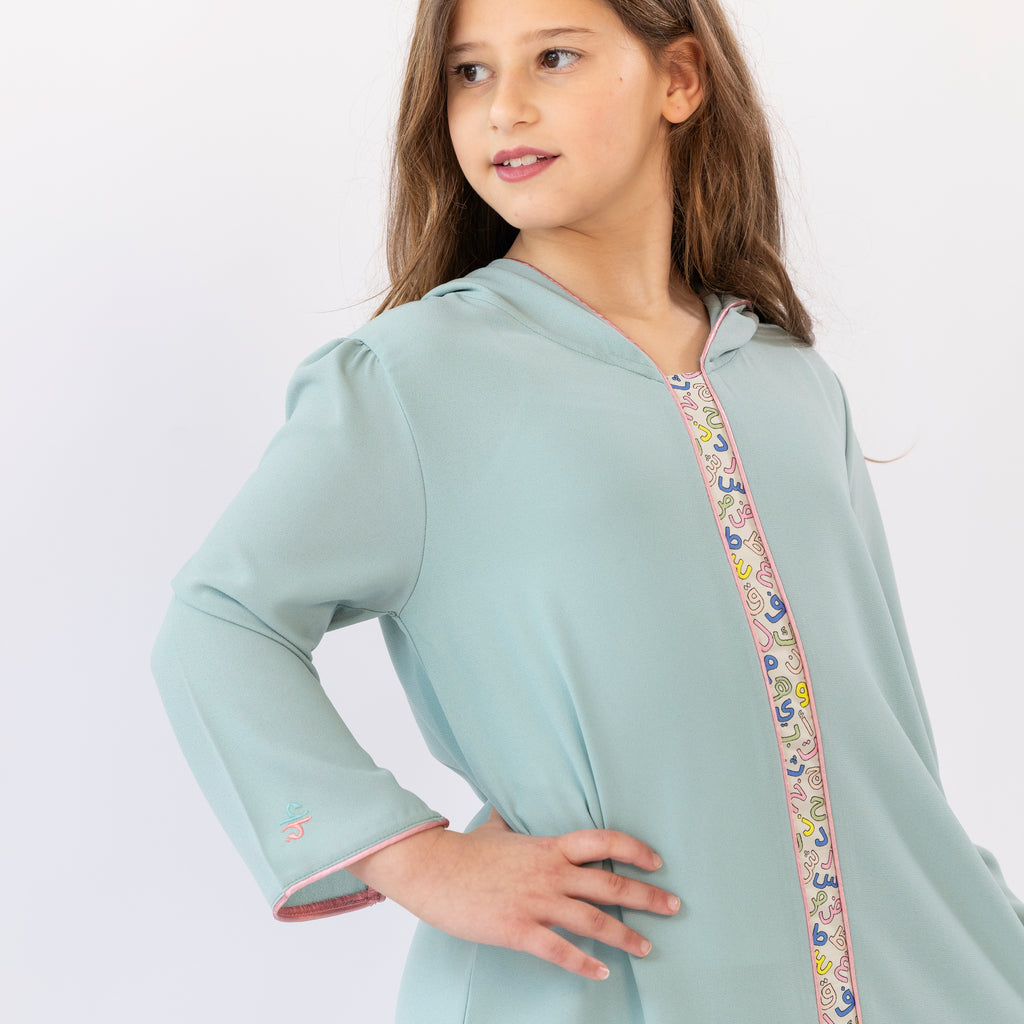 GREEN ALPHABET KAFTAN