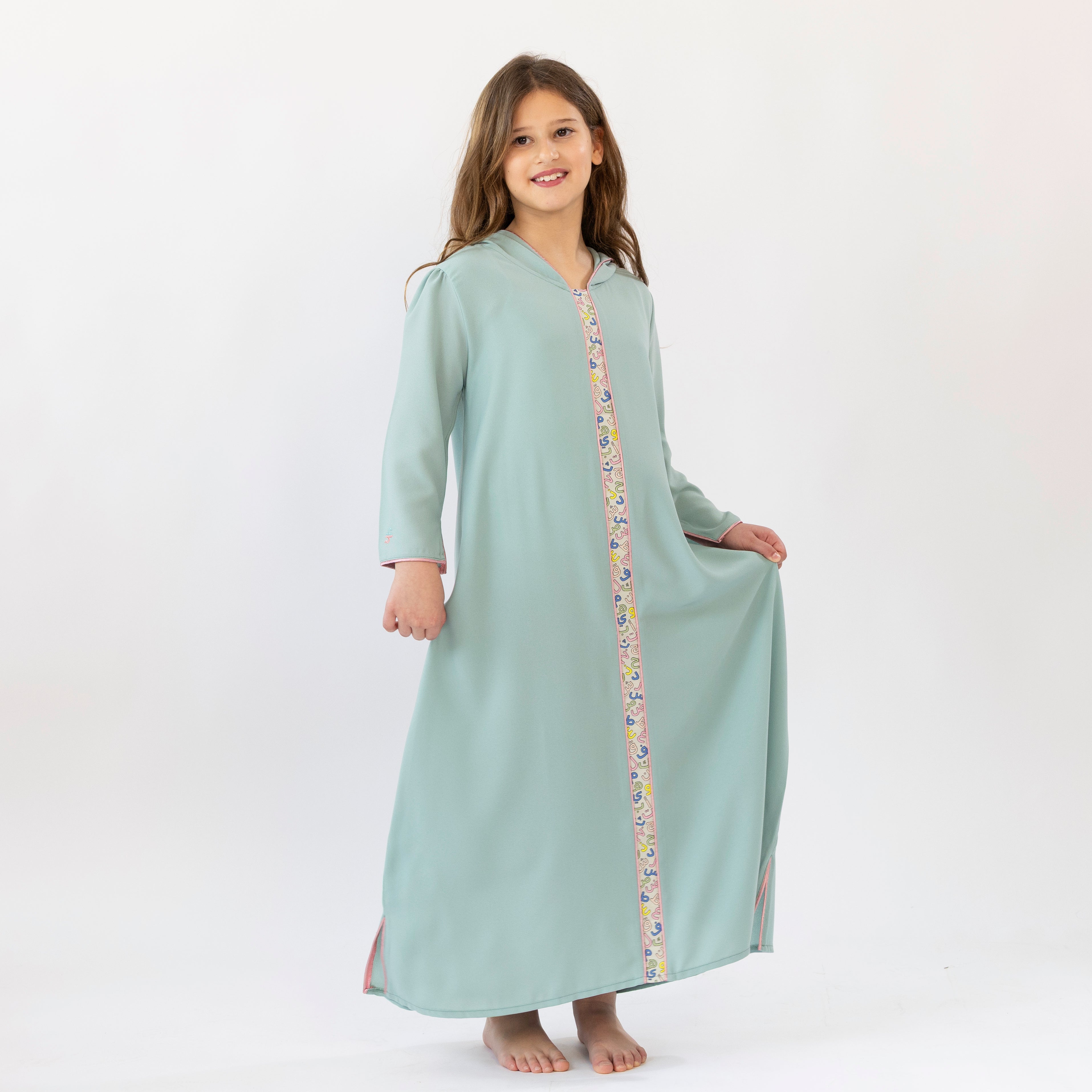 GREEN ALPHABET KAFTAN
