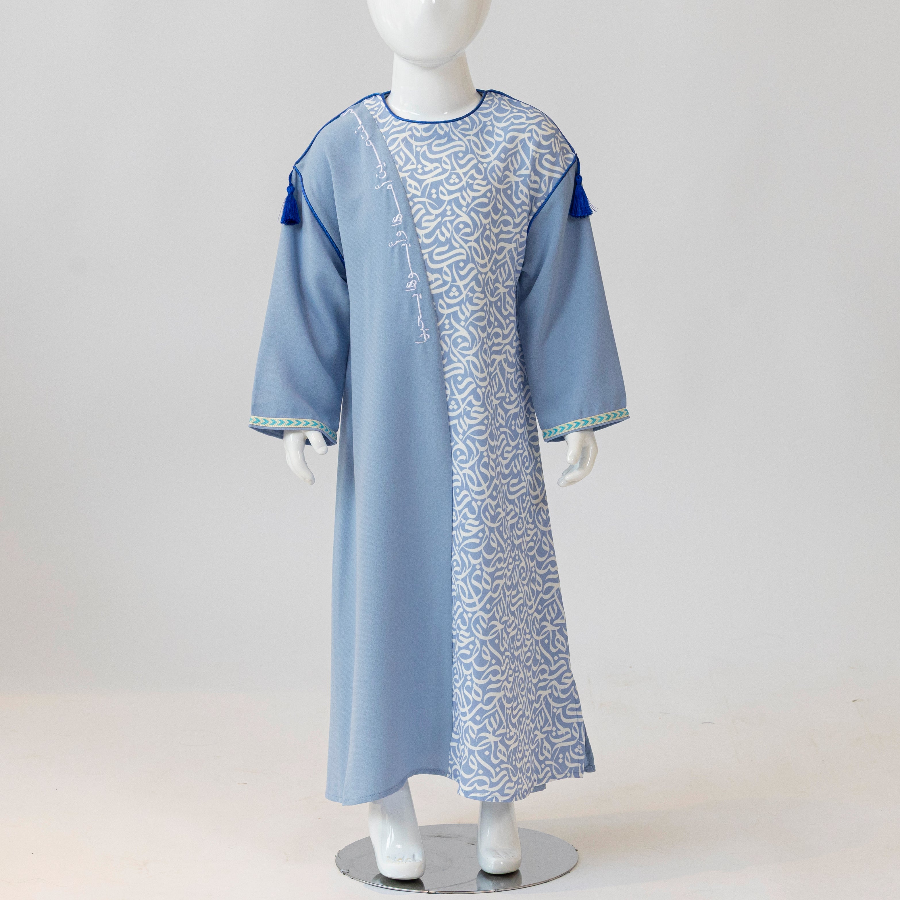BLUE CALLIGRAPHY KAFTAN