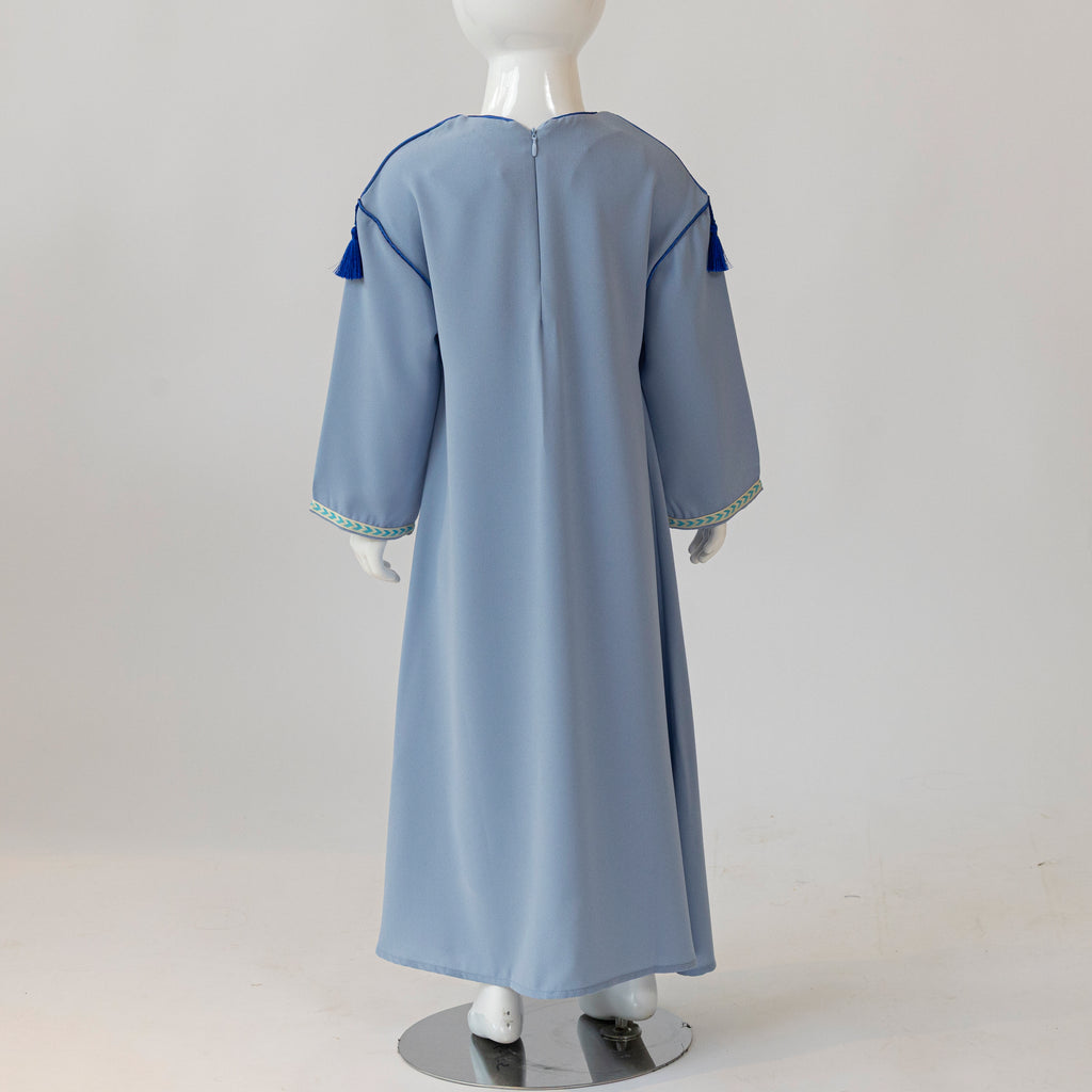 BLUE CALLIGRAPHY KAFTAN
