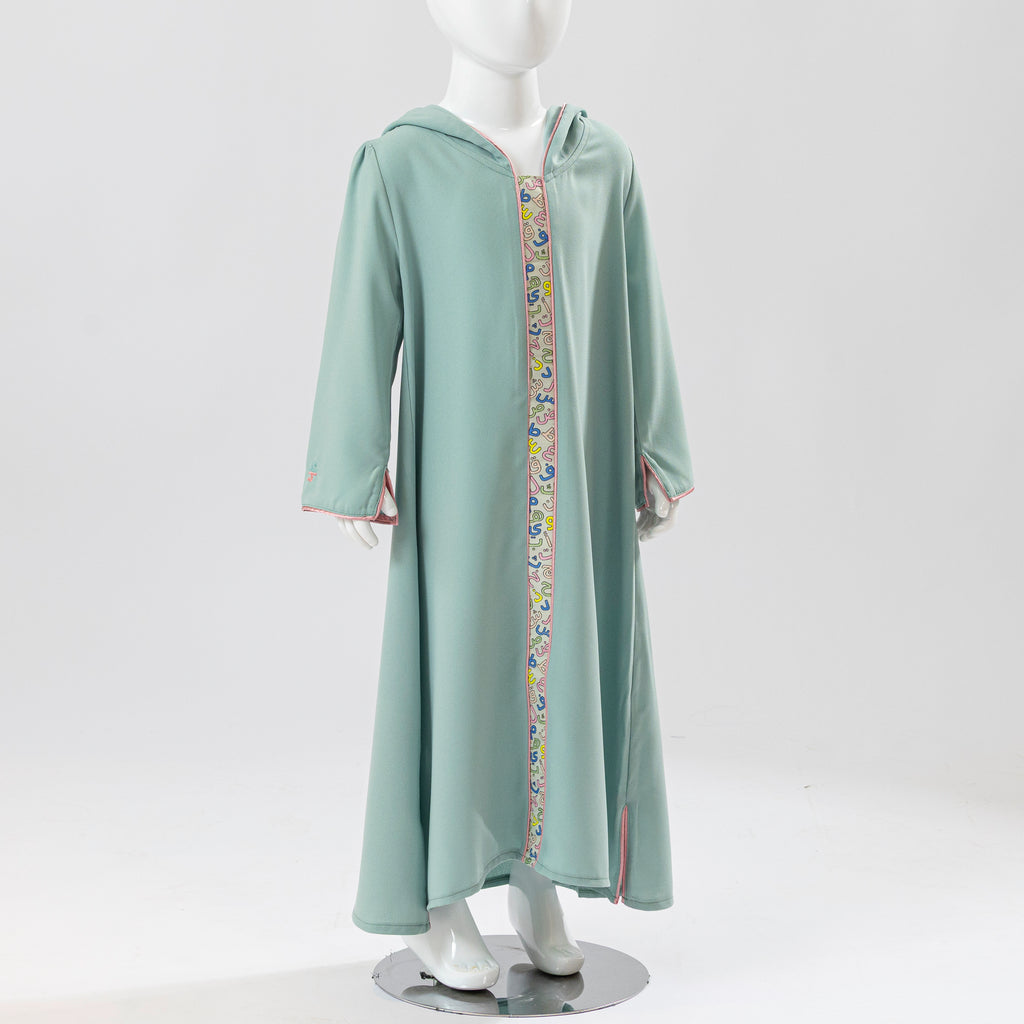 GREEN ALPHABET KAFTAN