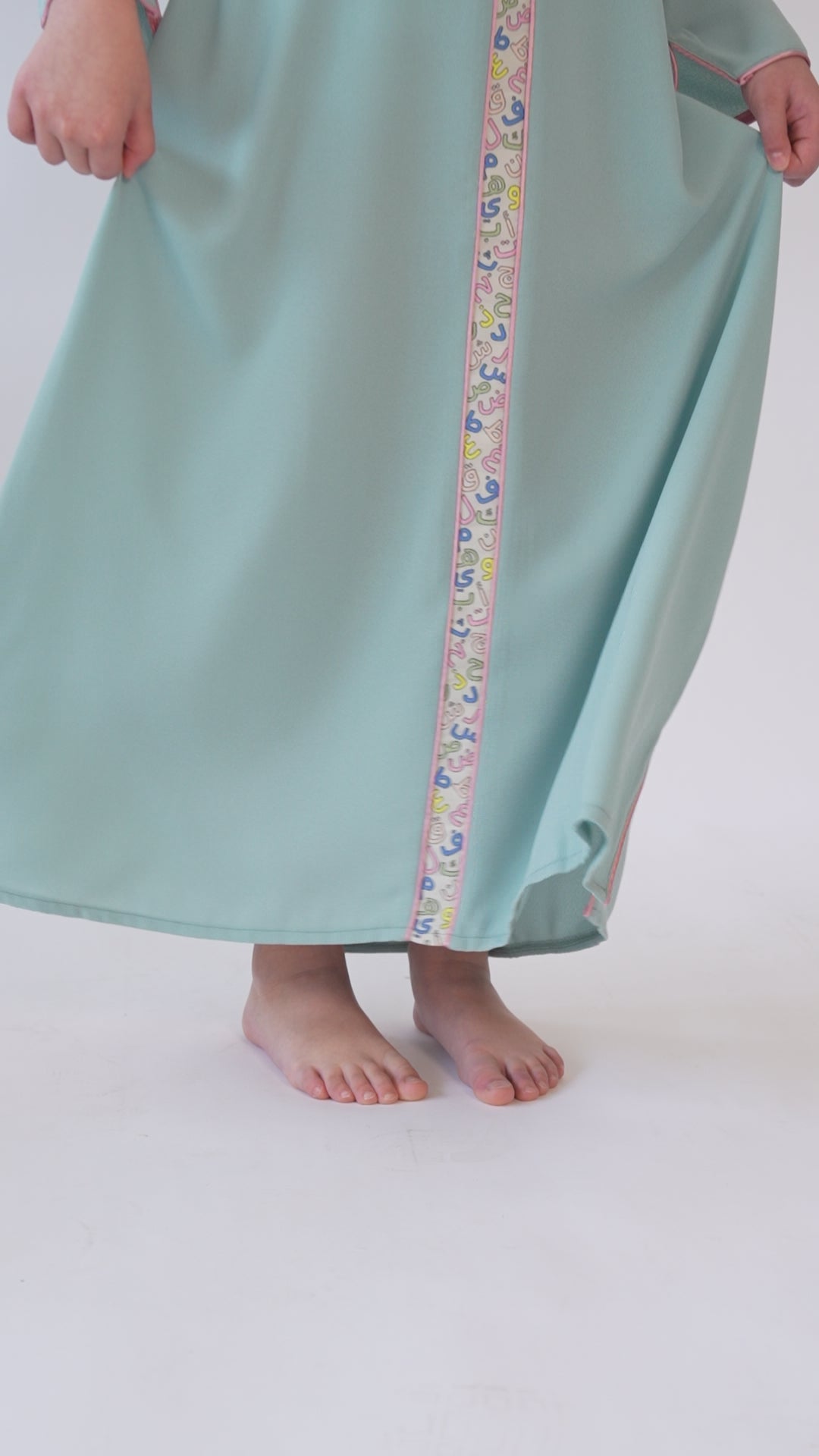 GREEN ALPHABET KAFTAN