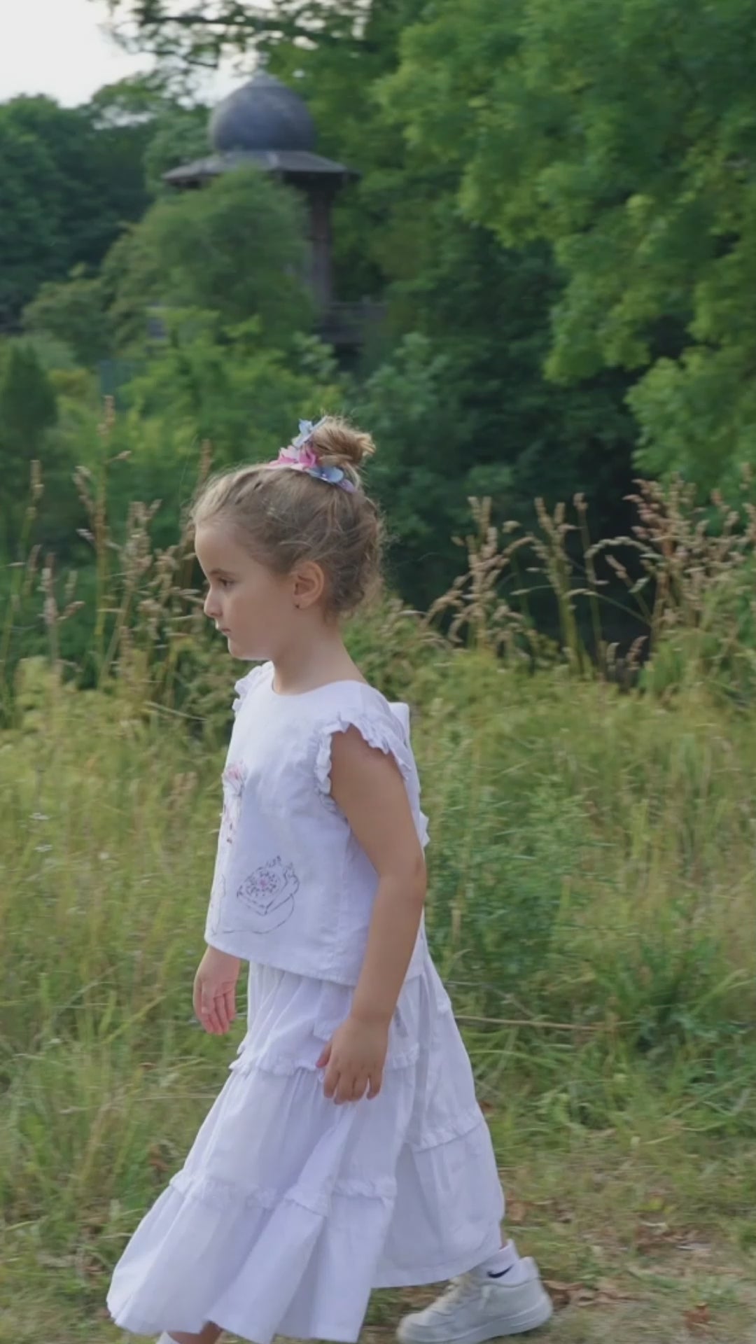 Alo 60's White Ruffled Skirt